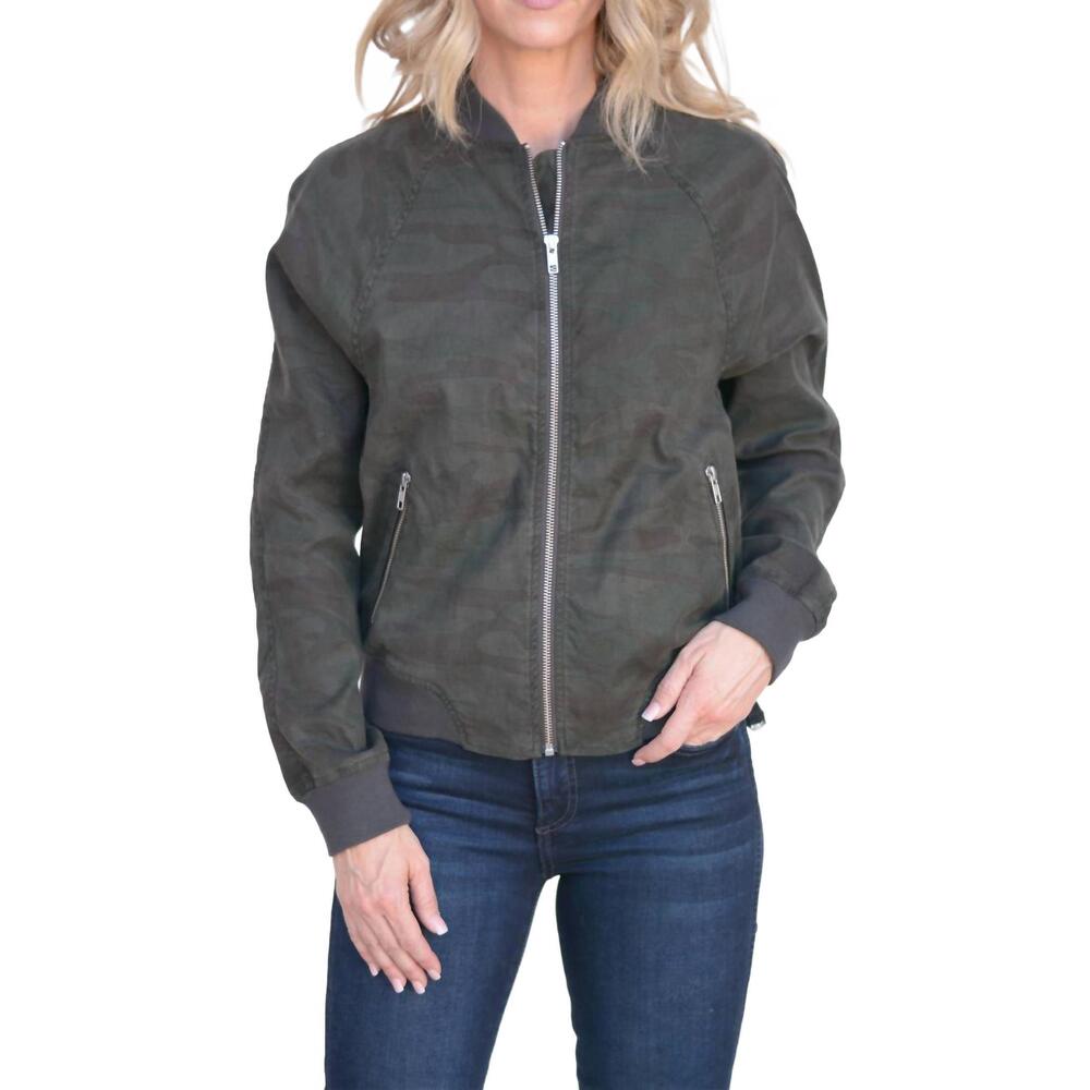 NEW LEVEL99 remy linen bomber in midnight camo
